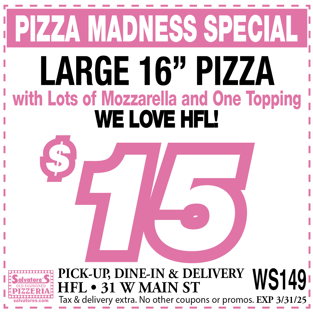 HFL Coupons | Salvatore's Pizzeria